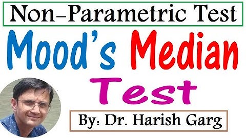 Median Test | Non Parametric test | Examples