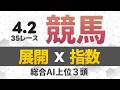 4月2日 競馬予想 競馬指数と展開予想 船橋競馬・笠松競馬・園田競馬 35レース分 AI予想 #菊水賞 #地方競馬 #平場予想