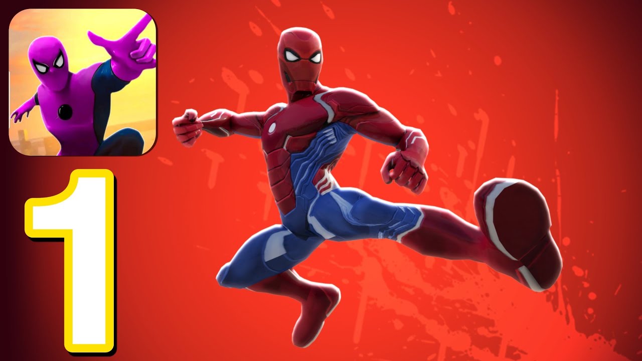 Spider Hero Gameplay BOSS FIGHT Walkthrough Part 1 (iOS, Android)