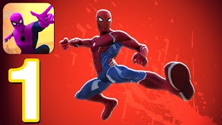 Spider Hero Gameplay BOSS FIGHT Walkthrough Part 1 (iOS, Android) screenshot 1