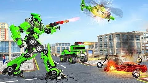 US Army Monster Truck Transform Robot Shooting Part-2 | New Monster Truck Transform Android GamePlay