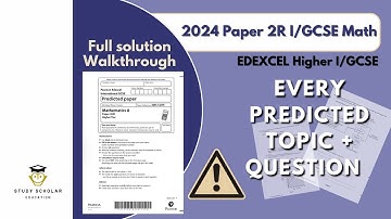 2024 Math Paper 2HR I/GCSE (Edexcel) | Higher | Predicted paper walkthrough