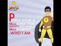 People wear masks to hide their identity #simbacapeman #kidsbook #comicbook