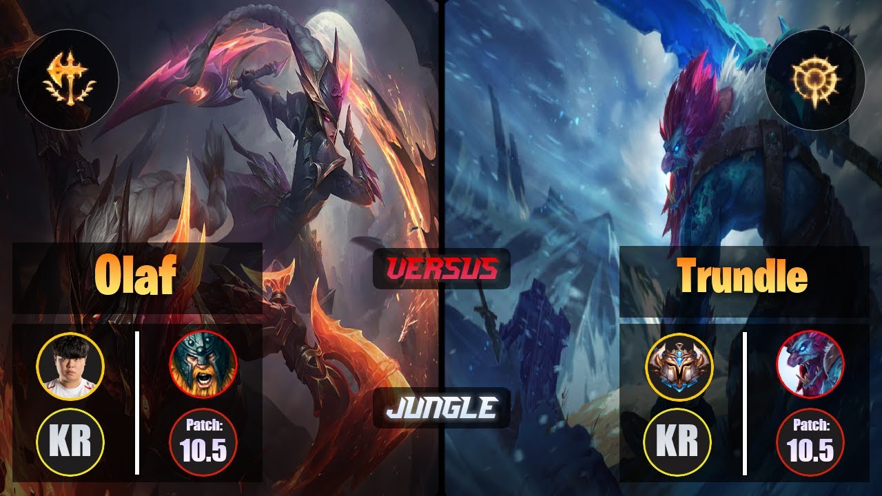 Clid OLAF (Jungle) [Conqueror] VS TRUNDLE - Challenger KR Patch 10.5