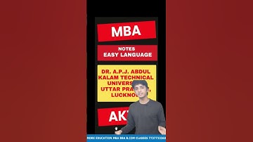 MBA BOOKS/NOTES AKTU|Dr. A. P. J. Abdul Kalam Technical University|EASY LANGUAGE|BBA NOTES/BOOKS