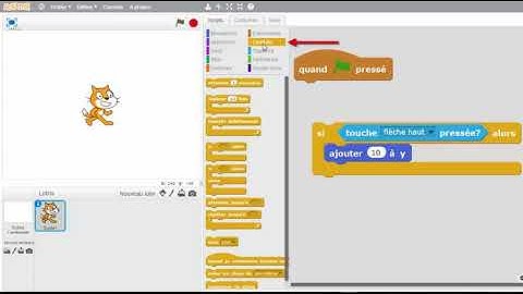 SCRATCH Déplacer le lutin avec les flèches 2