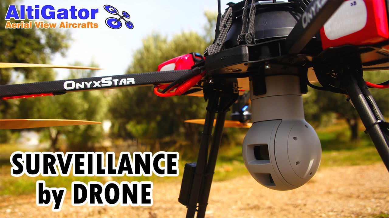 Surveillance drone - UAV with night vision and zoom HD video cameras