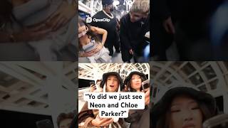 Neon and Sam Frank passing by eachother at UNIVERSAL STUDIOS after BREAKUP! #neon #samfrank