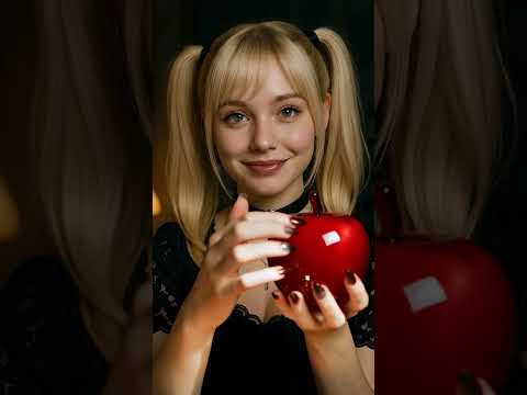 Misa Amane Cosplay ASMR: Glass Apple Taps #deathnote #cosplay #grok #tappingasmr #fyp