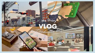 My productive day 👀🏠 ลองใช้ชีวิตตื่นเช้า, วิทยากรครั้งแรก ,รถชนเลย💥,ทำงานทั้งวัน | diary vlog