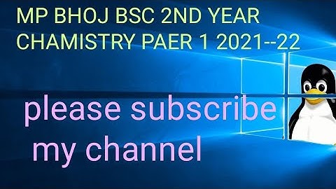 mp bhoj bsc second year assignment chamistry paper 1 ///subscribe please