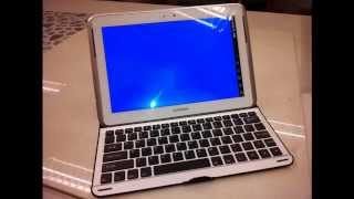 Wireless Bluetooth Keyboard for Samsung Galaxy Note 10.1 N8000 demonstration