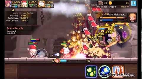 [Crusaders Quest] Legendary Bread Dungeon B10F - Santa Claus, Lovely Chocolat, Bear Guy
