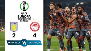 Aston Villa vs Olympiakos 2-4 Highlights | Europa Conference League Semifinal - 2023/2024