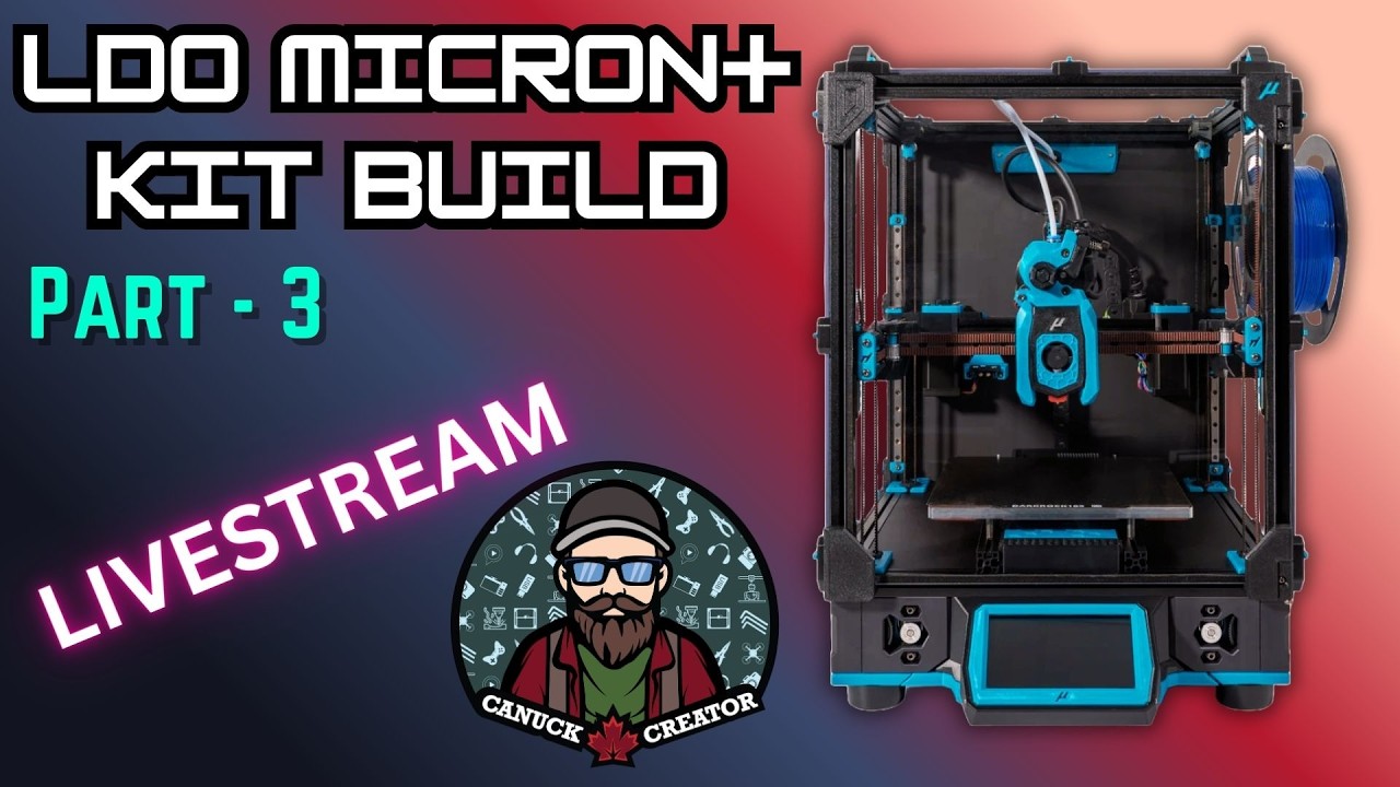 LDO Micron+ Kit build - Idlers and motion system #livestream ivestream