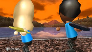 Wii Play Motion Funy Game  Stones Jump On The Water