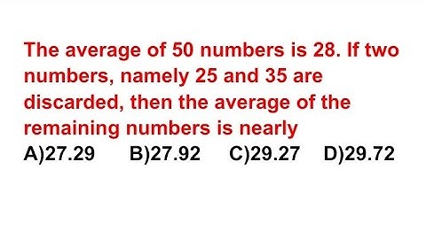 The average of 50 numbers is 28. If two numbers, namely 25 and 35 are discarded, then the average of