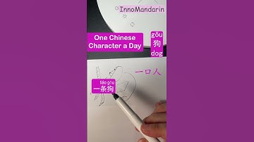 #chinesecharacters #199 #狗 #dog #beginners #nativechinese #handwriting #innomandarin #shorts
