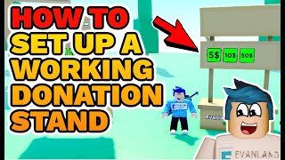 HOW TO SET UP DONATION STAND IN PLS DONATE ROBLOX GAME