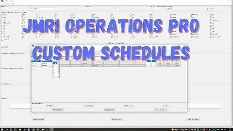 JMRI Operations Pro Part 5 - Custom Schedules