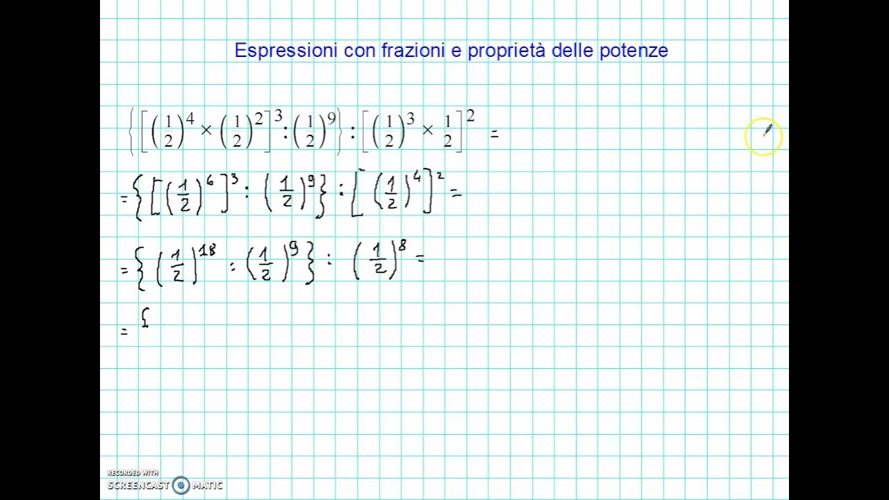 Prodotto Di Potenze Con Lo Stesso Esponente Espressioni con frazioni e proprietà delle potenze - YouTube