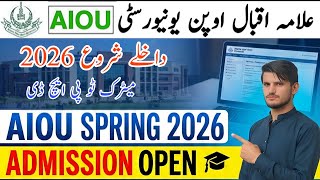 AIOU Spring 2026 Admission Open 🎓 | Apply Online Step by Step | Complete Guide