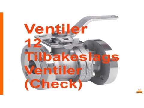 Min Jobb - Industri Mekaniker - Ventiler - 12 - Tilbakeslagsventiler (Check)