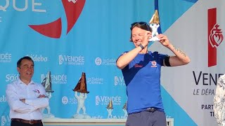 👏 Remise de trophée à Francesca Clapcich Vendée Arctique 2026 aux Sables d'Olonne 👏 