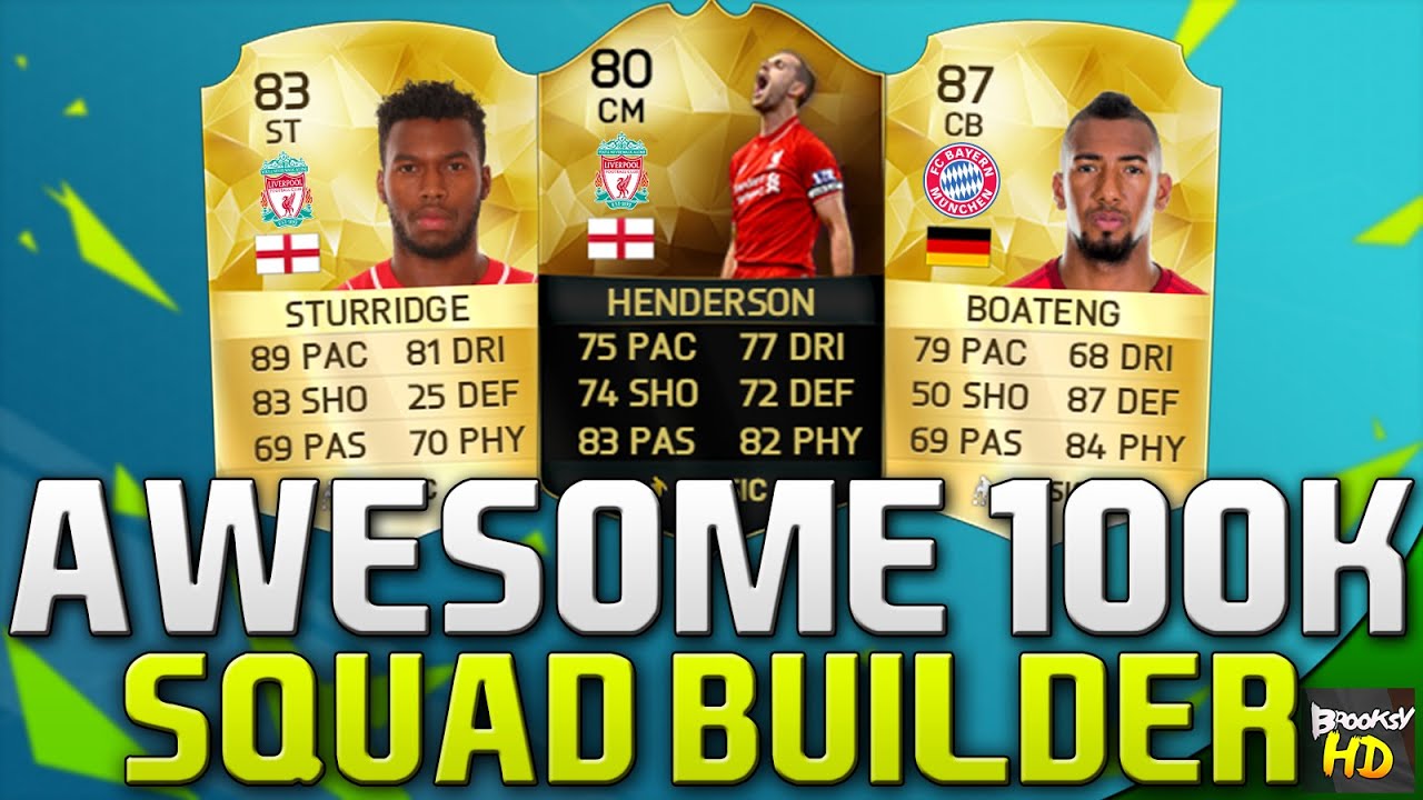AWESOME 100K SQUAD BUILDER!!! Ft. IF Henderson & Boateng | FIFA 16 Ultimate Team