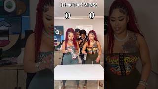 Bottle Flip Challenge @doubledosetwins @SmoothGio #funny #shorts #twins #couples