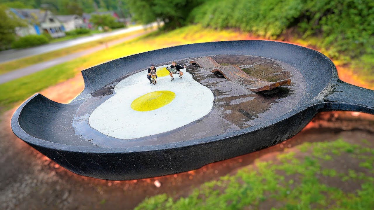 ⁣WORLD'S FIRST FRYING PAN SKATEPARK?!