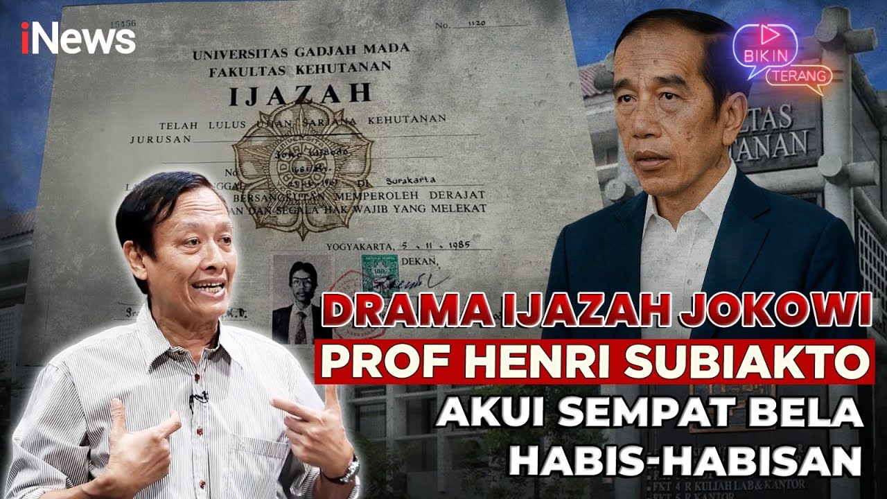 Drama Ijazah Jokowi, Prof Henri Subiakto Ngaku Sempat Bela Habis-Habisan | Bikin Terang
