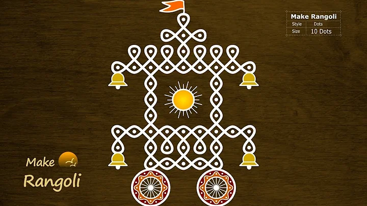 Simple Ratham Kolam with 10 dots | Rathasapthami K...