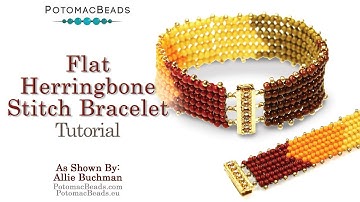 Flat Herringbone Stitch- DIY Jewelry Making by PotomacBeads