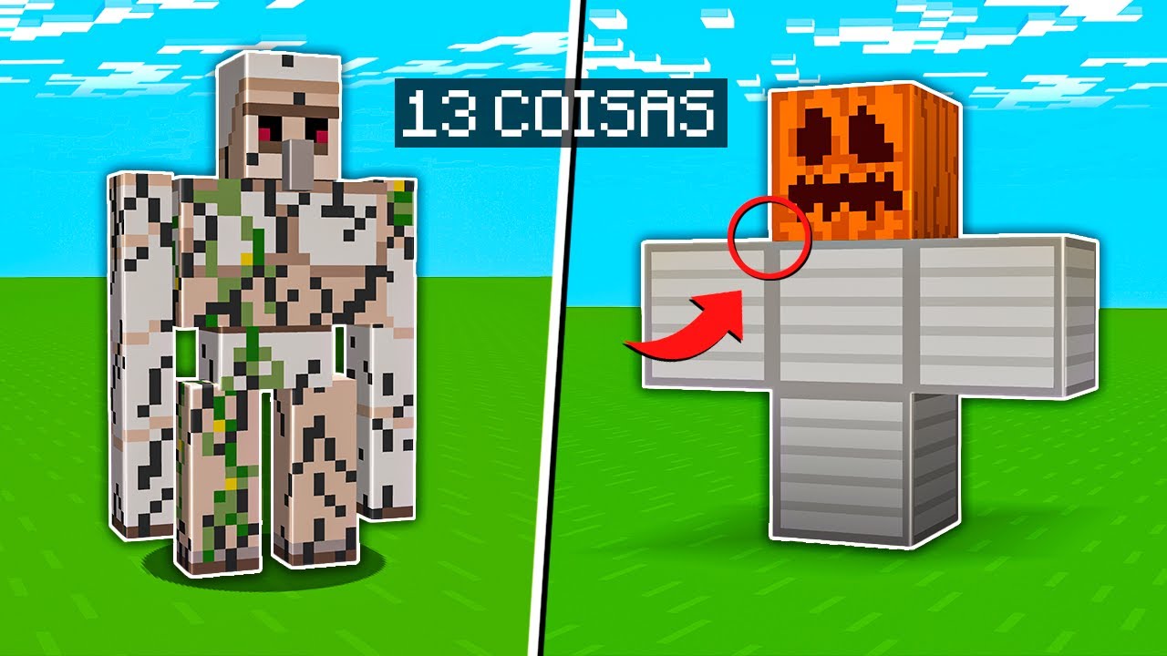 Como fazer um golem no Minecraft  Mobs de ferro ou de neve - Canaltech