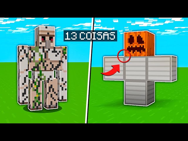 Como fazer um golem no Minecraft  Mobs de ferro ou de neve - Canaltech