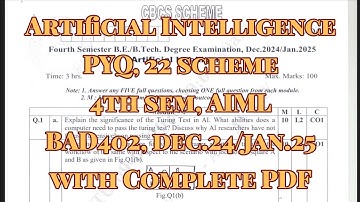 Artificial Intelligence, PYQ, BAD402, dec.24/jan.25, 22 scheme, AIML Stream with pdf