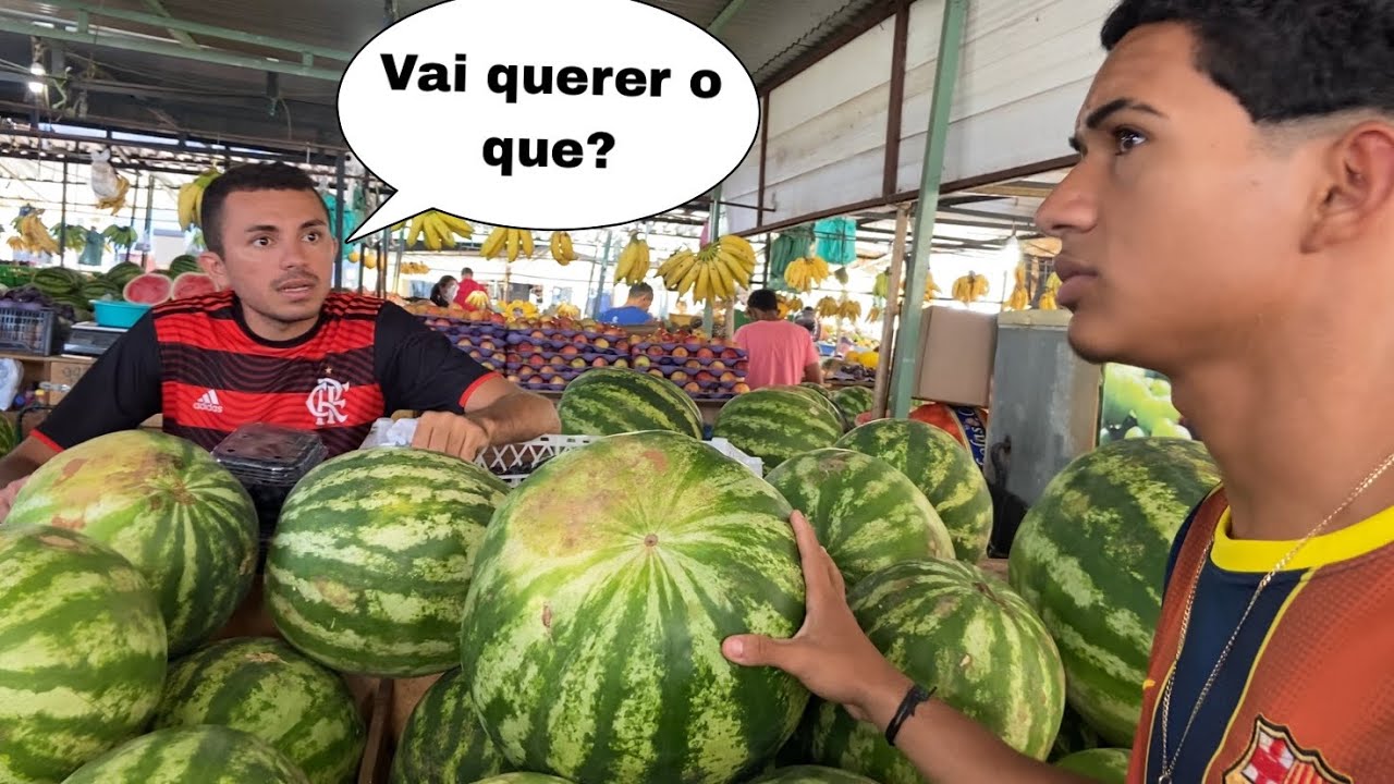 BRUTINHO FAZ A MAIOR BAGUNÇA NA FEIRA DE FRUTAS
