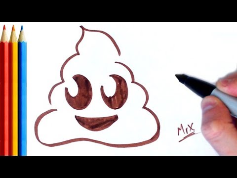 (fast-version) How to Draw Poo Emoji - (Super Easy) Step by Step ...