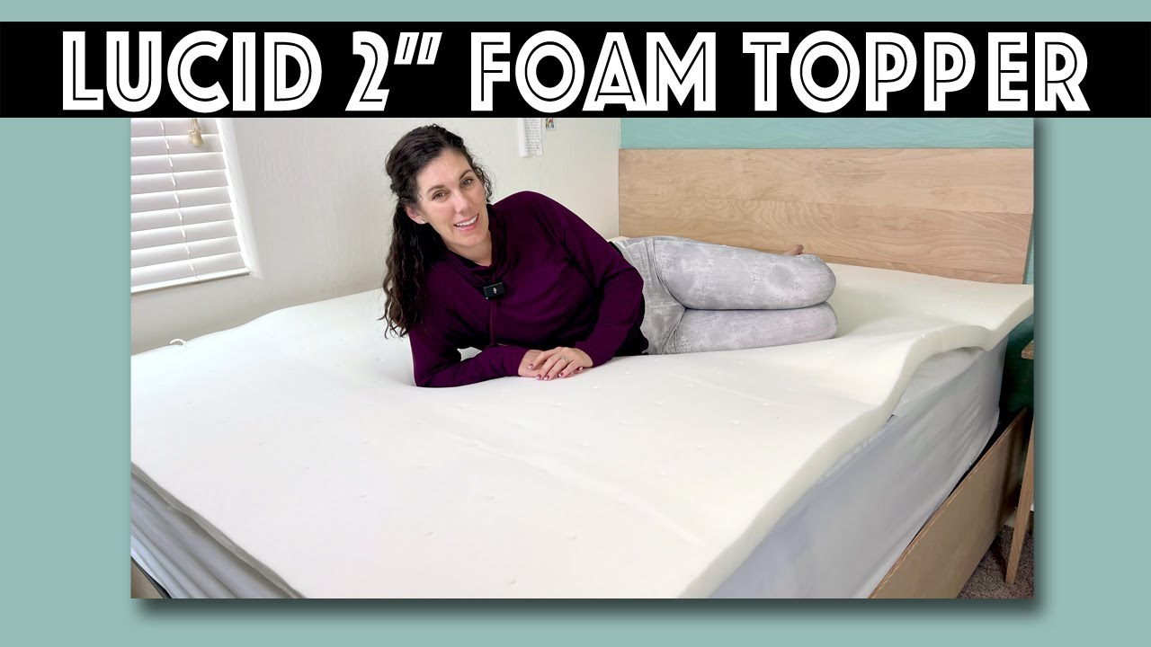 lucid 2 inch traditional foam mattress topper