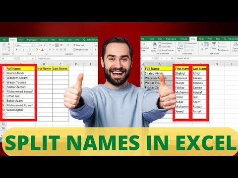 How to split Names in Microsoft Excel - YouTube