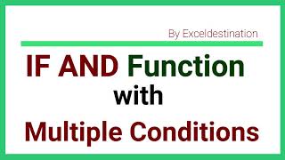 Excel IF AND Function with Multiple Criteria  Excel Formula Tutorial