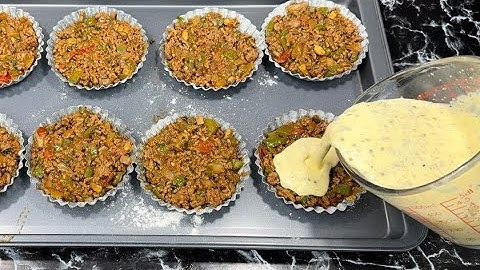 MINI QUICHES DE LA FLEMME SANS PÂTE 👩🏻‍🍳 En seulement 15 minutes de préparation !