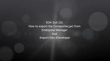 Oracle SOA Suite 12C How to export the SOA Composite(.jar) from EM and import into JDeveloper 12C
