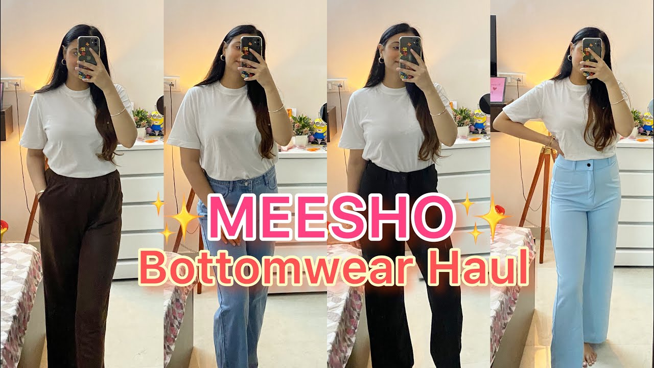 Meesho Bottom Wear Haul | Meesho Jeans Haul | Meesho Trouser Haul | Meesho Haul || Jasmin Kaur 🌸
