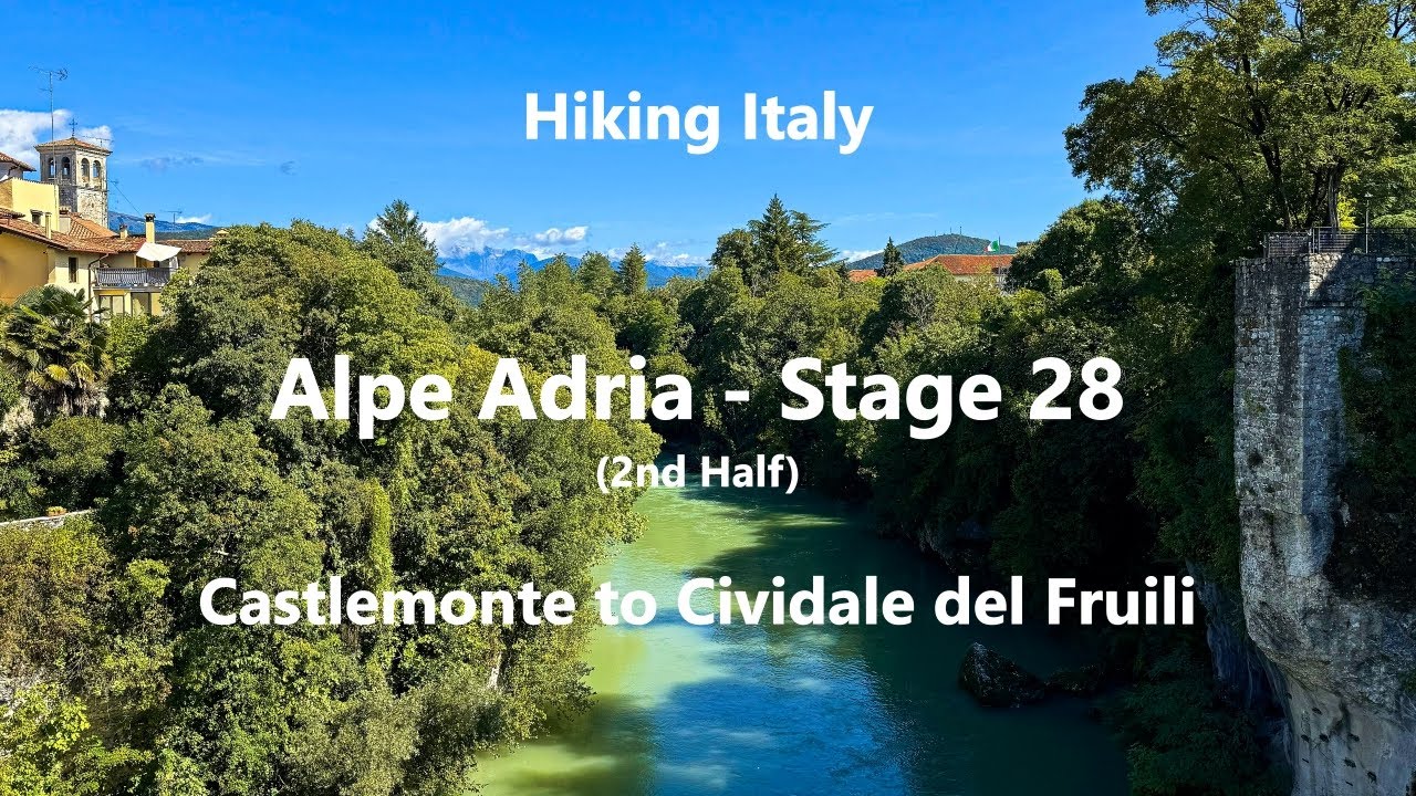 Alpe Adria Trail Stage 28 from Castlemonte to Cividale del Friuli, Italy