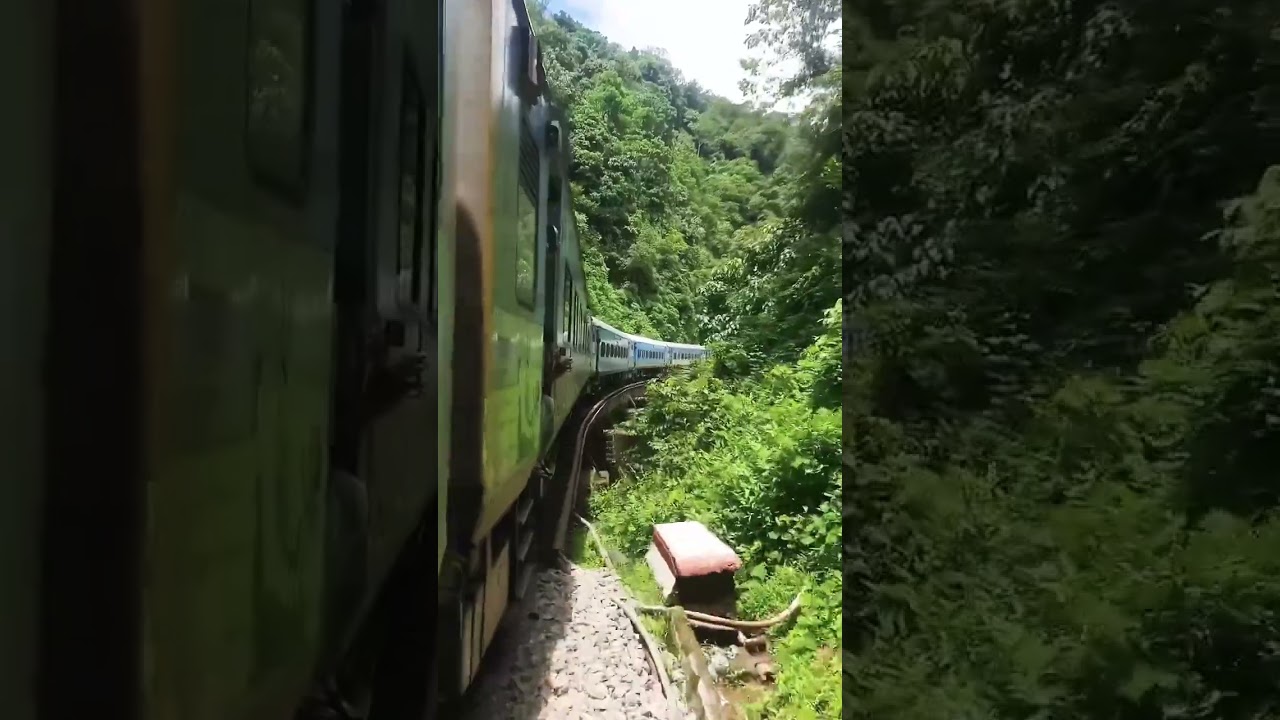 Splendid View of Indian Train Journey in Western Ghats, UNESCO World Heritage
