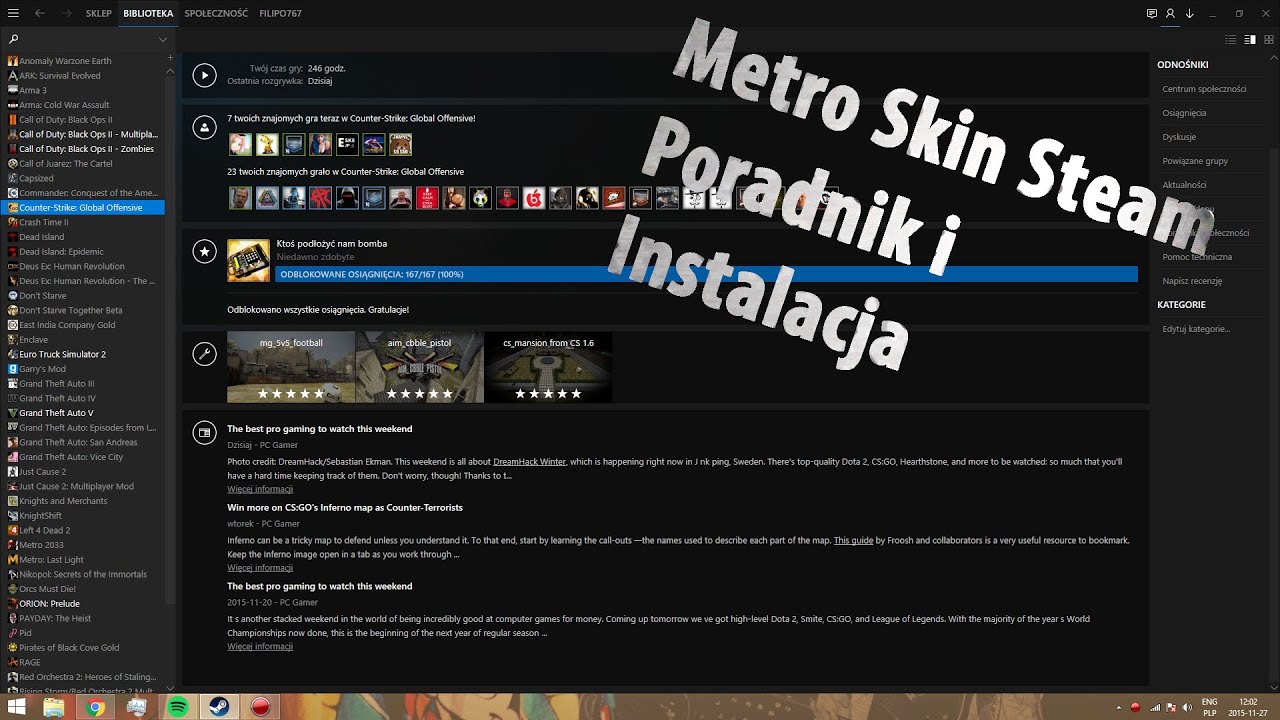 Jak zainstalować skórkę Metro na Steam? / How to install Metro skin on