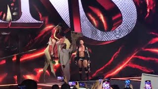 Riddle Entrance in Crown Jewel with Cemel Randy Orton Shocked