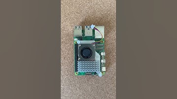Installed Raspberry Pi cooler fan with built-in heat sink.